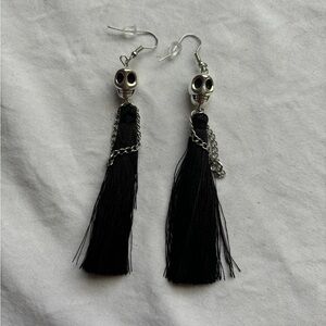Halloween, Skull fringe earrings